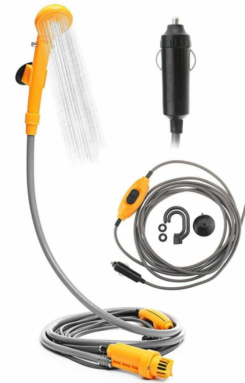 PRYSZNIC SAMOCHODOWY 12V Z POMPKĄ I ZBIORNIKIEM CAMPER - obrazek 9