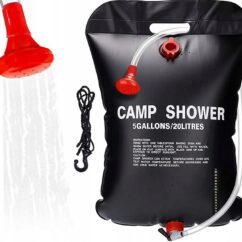 Prysznic przenośny 20l torba słoneczny termometr