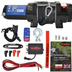 Wyciągarka elektryczna Atv 3500LBS + pilot Quad Pług Syntetyk